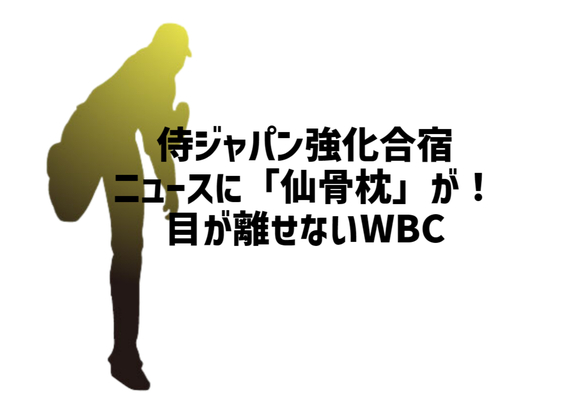侍ジャパン強化合宿ニュースに「仙骨枕」が！目が離せないWBC